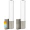 Luxrite 14 Inch Modern LED Wall Sconce Brushed Nickel 5CCT 2700K-5000K 16W 1000LM Dimmable Damp Rated, 2PK LR32165-2PK - alternate 1